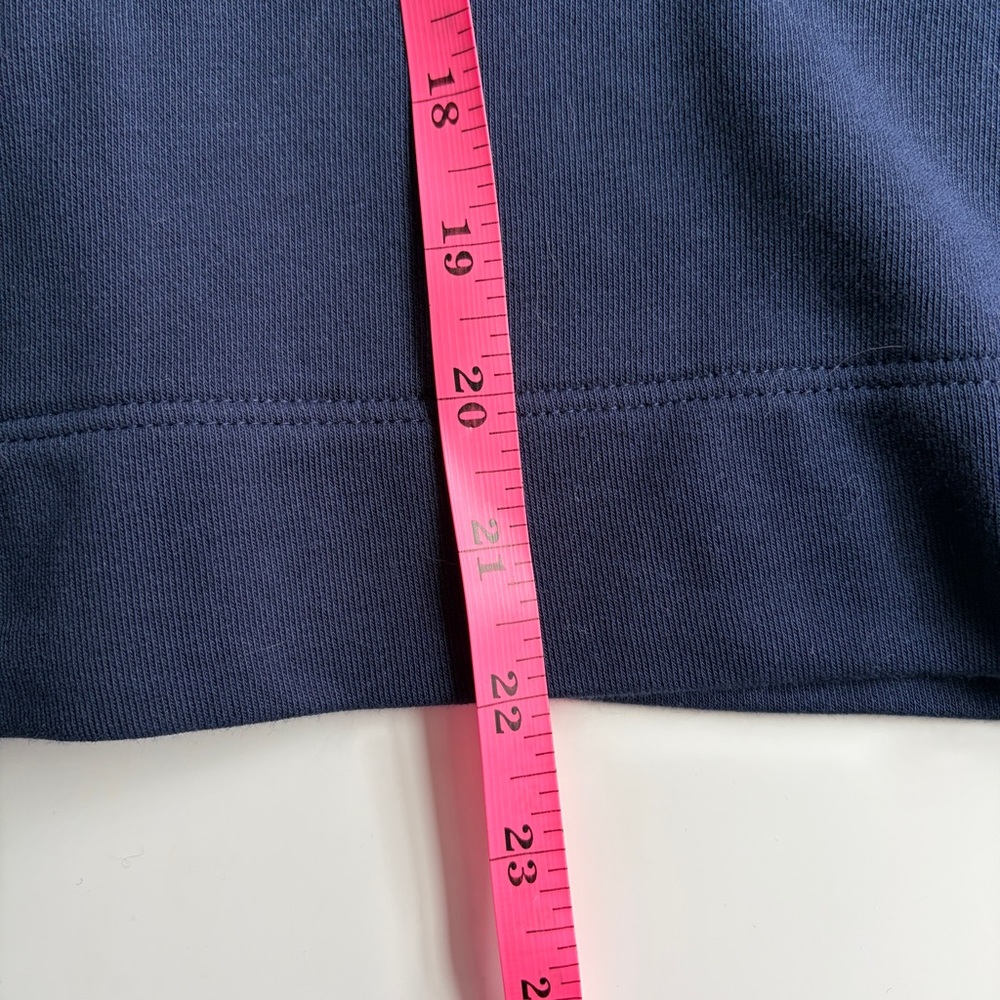 LOFT Navy Ruffle Shoulder Sweatshirt - Picture 4 of 5
